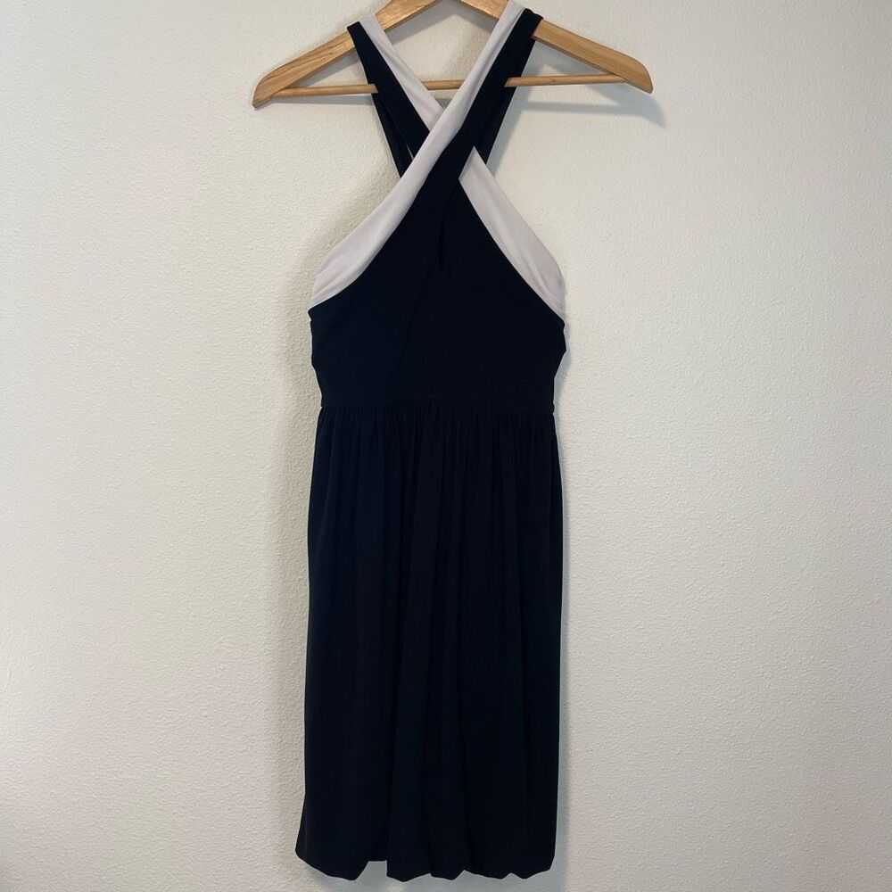 Joseph Ribkoff Halter Black & White Mini Dress Size 6